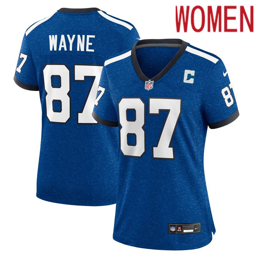Women Indianapolis Colts #87 Reggie Wayne Nike Royal Indiana Nights Alternate Game NFL Jersey